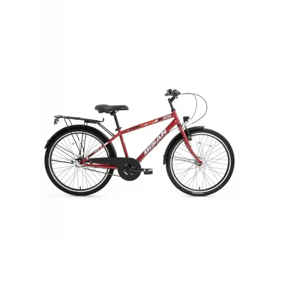 BİSAN HERO ERKEK ŞEHİR BİSİKLETİ 36CM V 24 JANT 3 VİTES METALİK KIRMIZI KIRMIZI