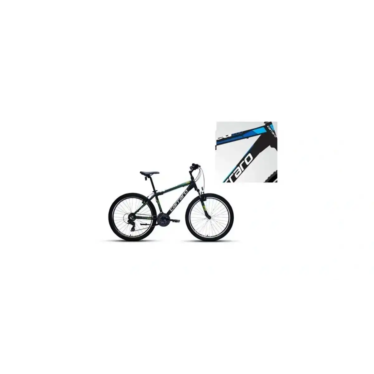 CARRARO SPEED 260 ERKEK DAĞ BİSİKLETİ 360H V 26 JANT 21 VİTES MAT SİYAH MAVİ KOYU MAVİ