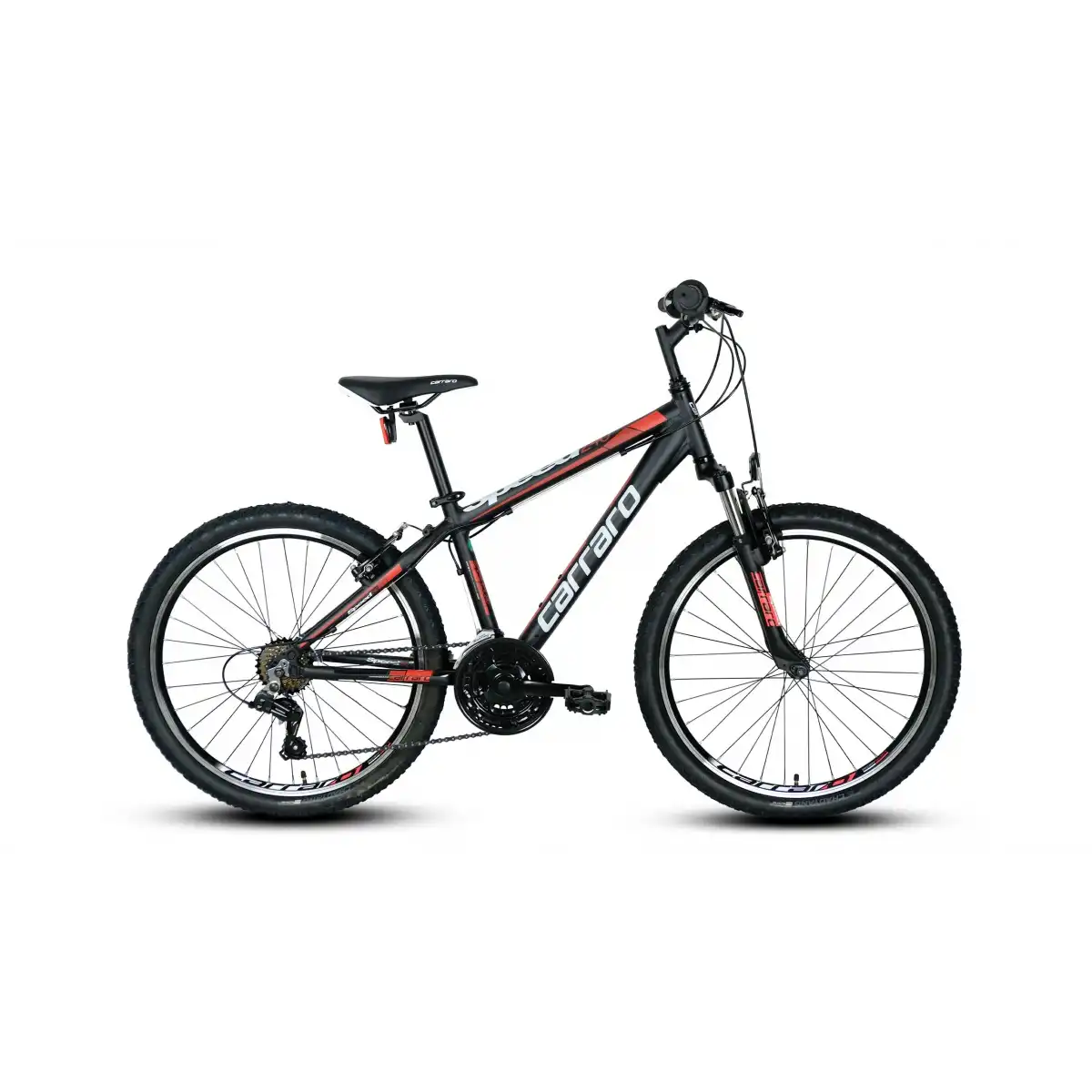CARRARO SPEED 240 ERKEK DAĞ BİSİKLETİ 360H V 24 JANT 21 VİTES MAT SİYAH KIRMIZI KOYU KIRMIZI