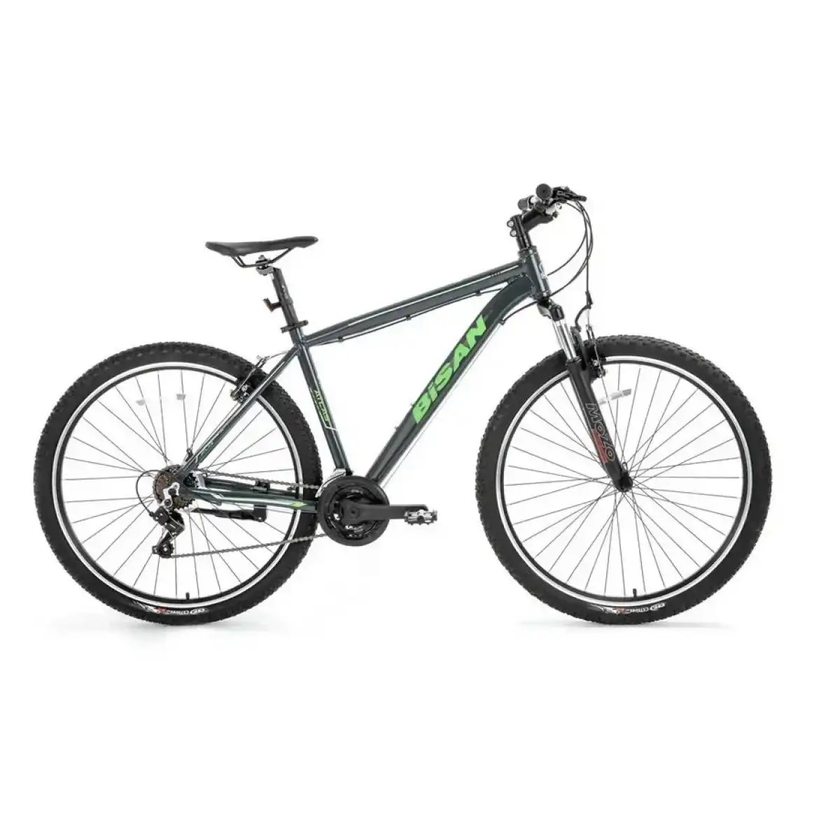 BİSAN ATLAS ERKEK DAĞ BİSİKLETİ 48CM V 27.5 JANT 21 VİTES PARLAK GRİ YEŞİL