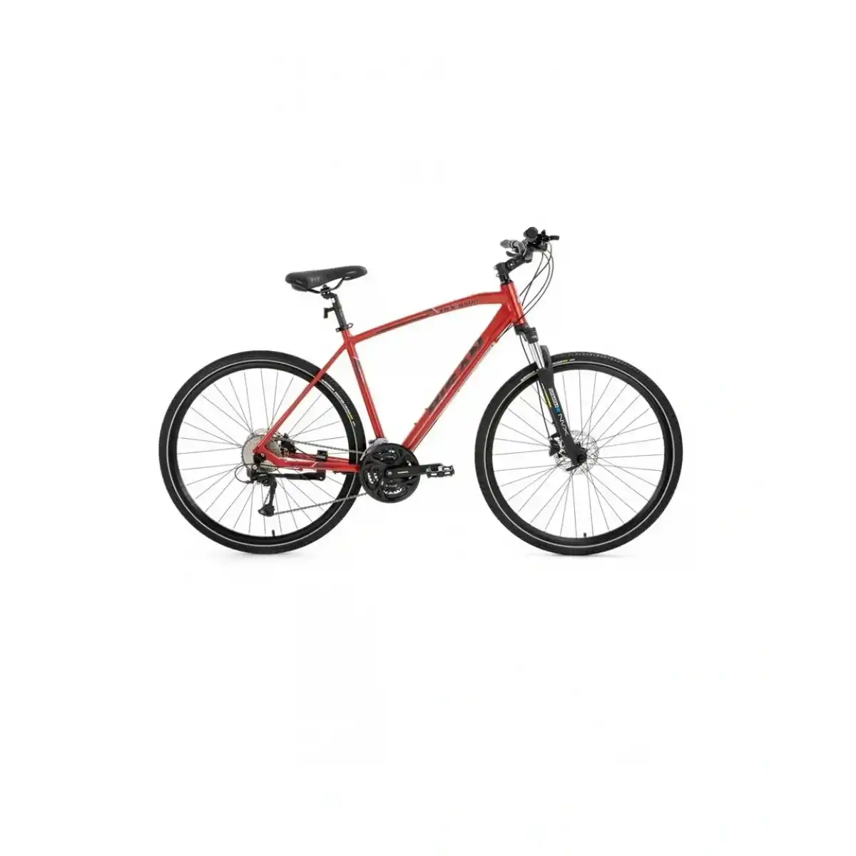 BİSAN TRX 8500 ERKEK ŞEHİR BİSİKLETİ 54CM HD 28 JANT 27 VİTES MAT KIRMIZI SİYAH