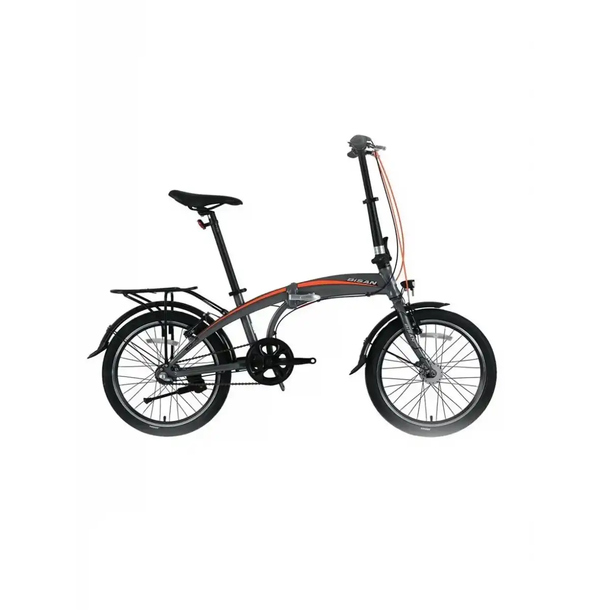 BİSAN FX 3500-NX3 KATLANIR BİSİKLET 32CM V 20 JANT NEX.3 VİTES METALİK GRİ TURUNCU