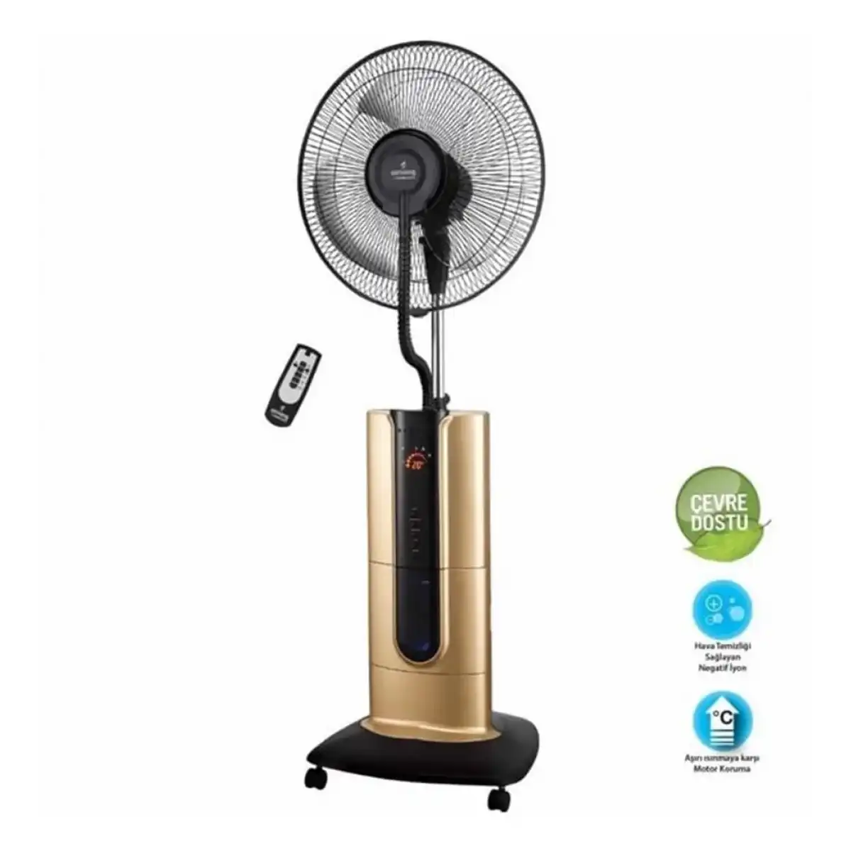 AIRKING COOL PRO 18 INCH 45,72CM İYONİZERLİ  AYAKLI VANTİLATÖR GOLD