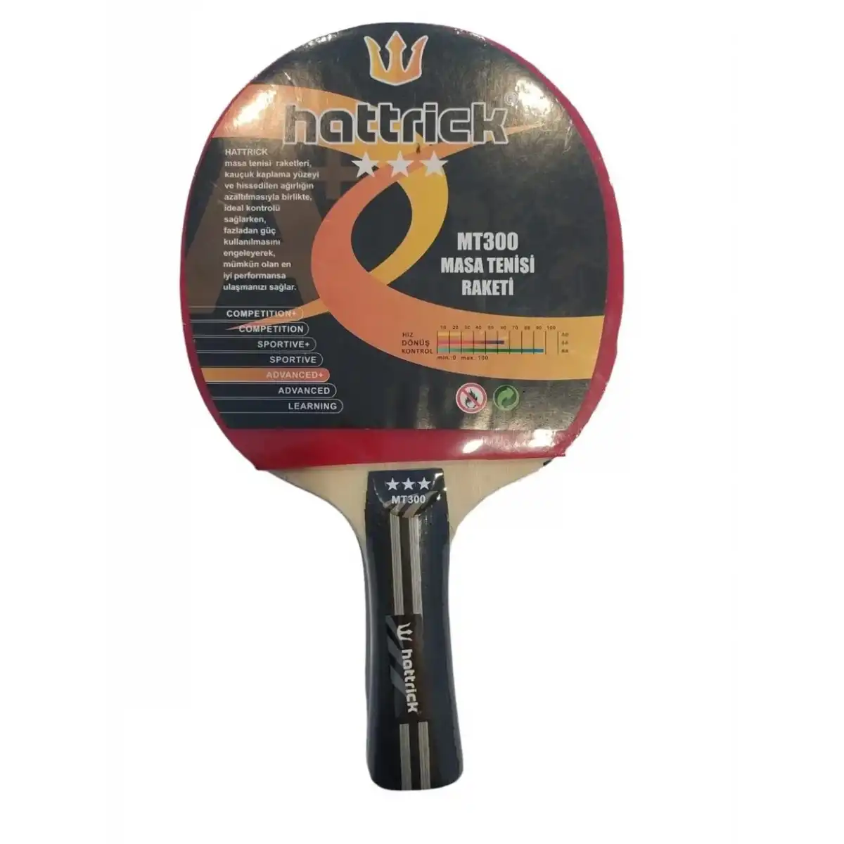 HATTRICK MT300 MASA TENİSİ RAKETİ 3 YILDIZ VAKUMLU