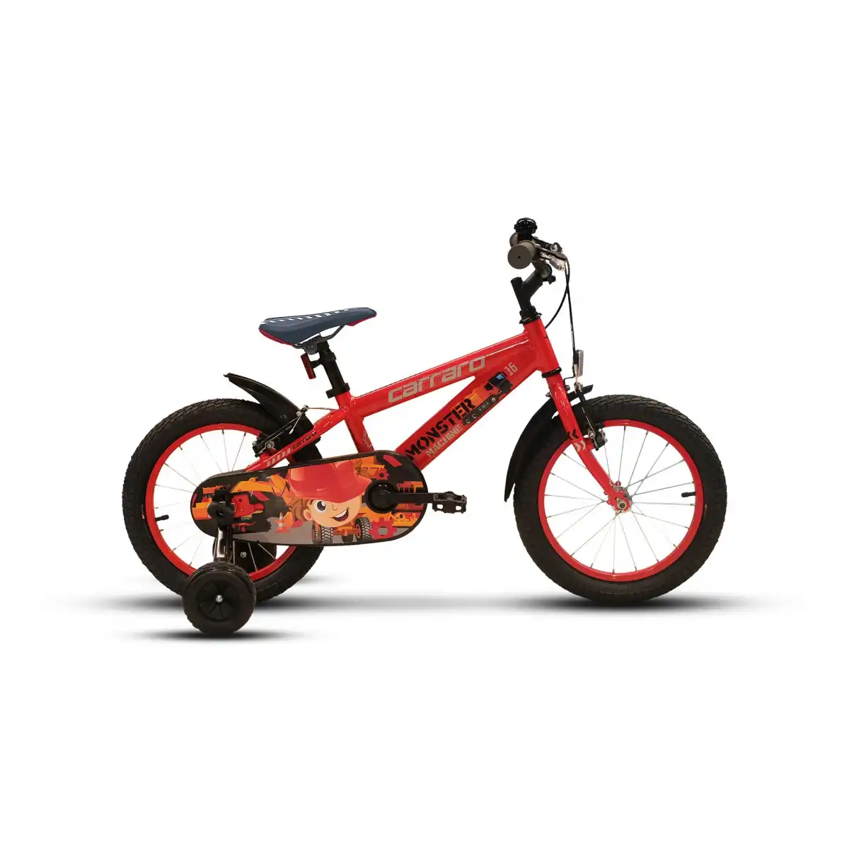 CARRARO MONSTER ERKEK ÇOCUK BİSİKLETİ 220H V 16 JANT KIRMIZI GRİ SİYAH