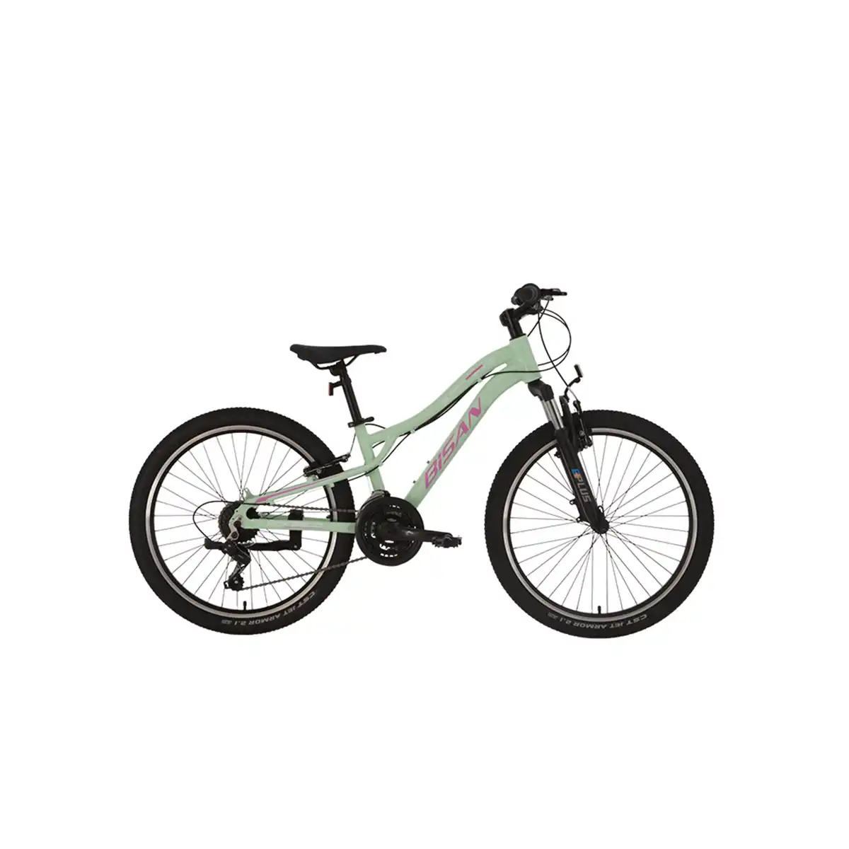 BİSAN KDX 2800-V KADIN DAĞ BİSİKLETİ 30CM V 24 JANT 21 VİTES MİNT YEŞİL PEMBE BEYAZ