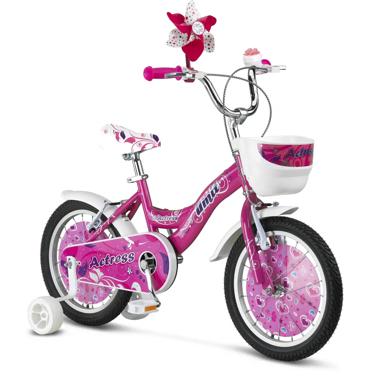 ÜMİT 1664 ACTRES-BMX-SEPET-V-KIZ ÇOCUK BİSİKLETİ 16 JANT PEMBE