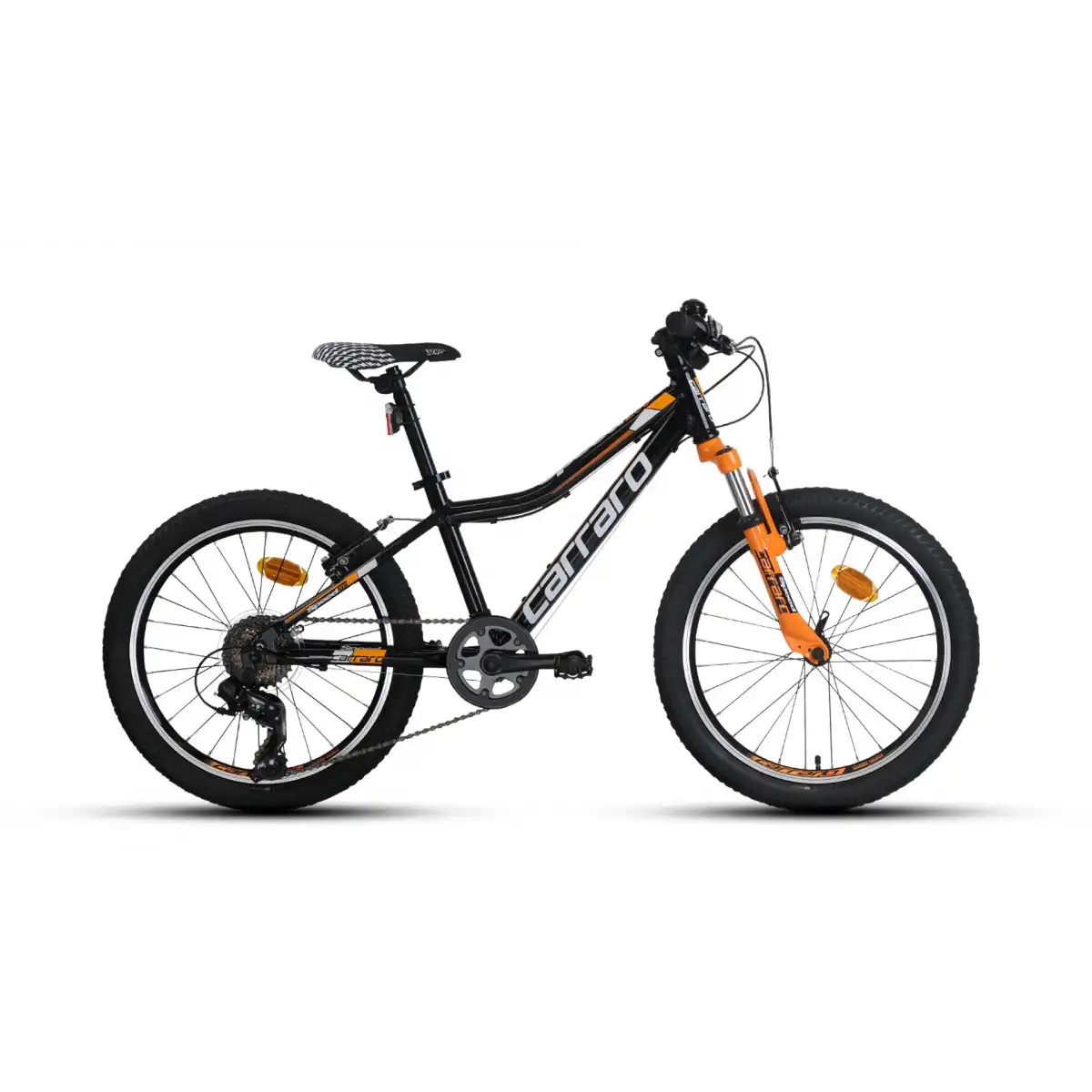 CARRARO SPEED 200 ERKEK ÇOCUK BİSİKLETİ 300H V 20 JANT 7 VİTES SİYAH TURUNCU BEYAZ