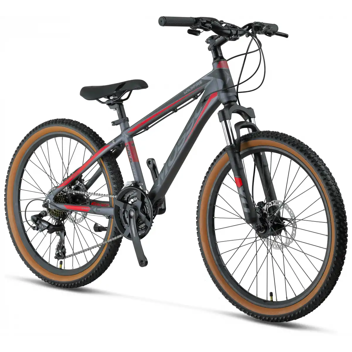 MOSSO WILDFIRE M-24-HD ERKEK DAĞ BİSİKLETİ 330H 24 JANT 21 VİTES MAT ANTRASİT
