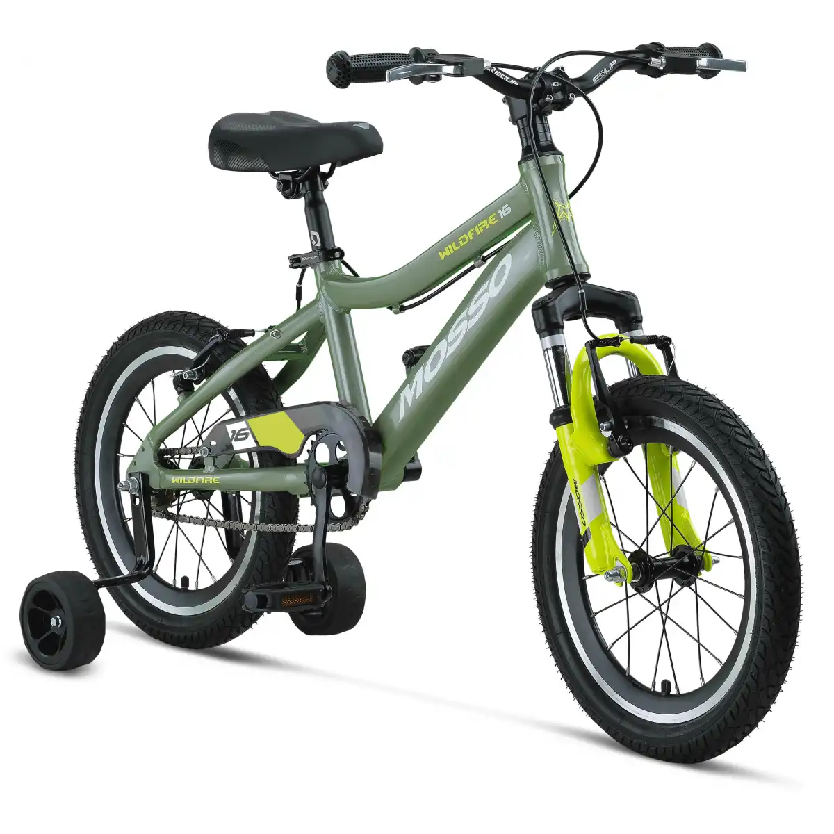 MOSSO WILDFIRE M-16-V ERKEK ÇOCUK BİSİKLETİ  255H 16 JANT SİYAH KIRMIZI
