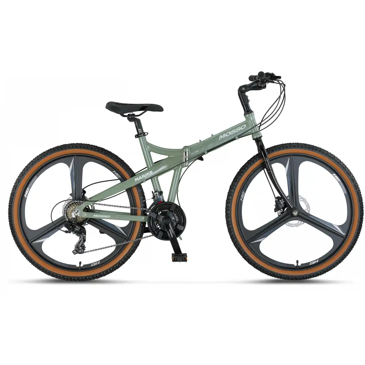 MOSSO MARINE-26-ACR-HD KATLANIR BİSİKLET 431H 26 JANT 21 VİTES ARMY GREEN