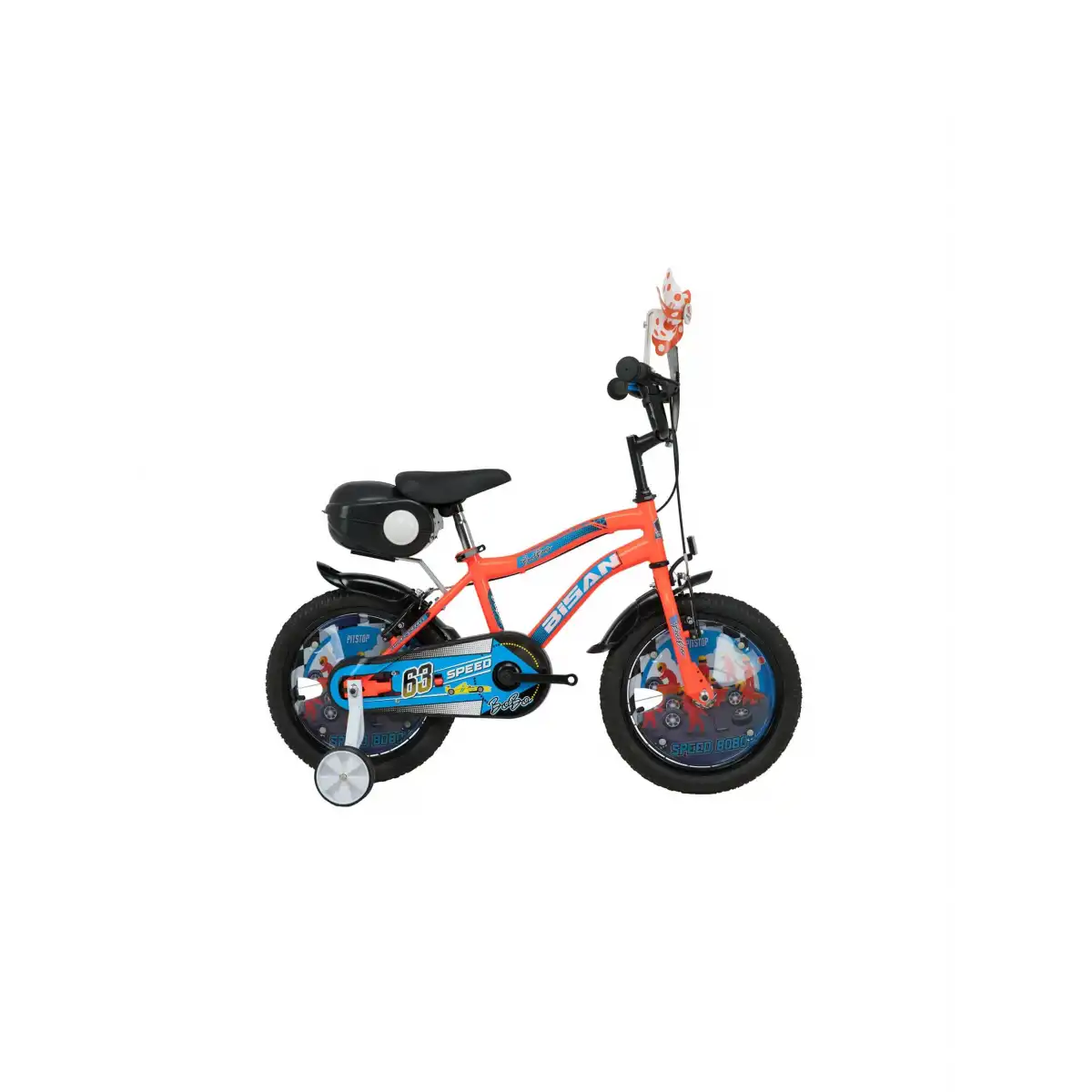 BİSAN BOBO ÇOCUK BİSİKLETİ 26CM 16 JANT NEON TURUNCU MAVİ