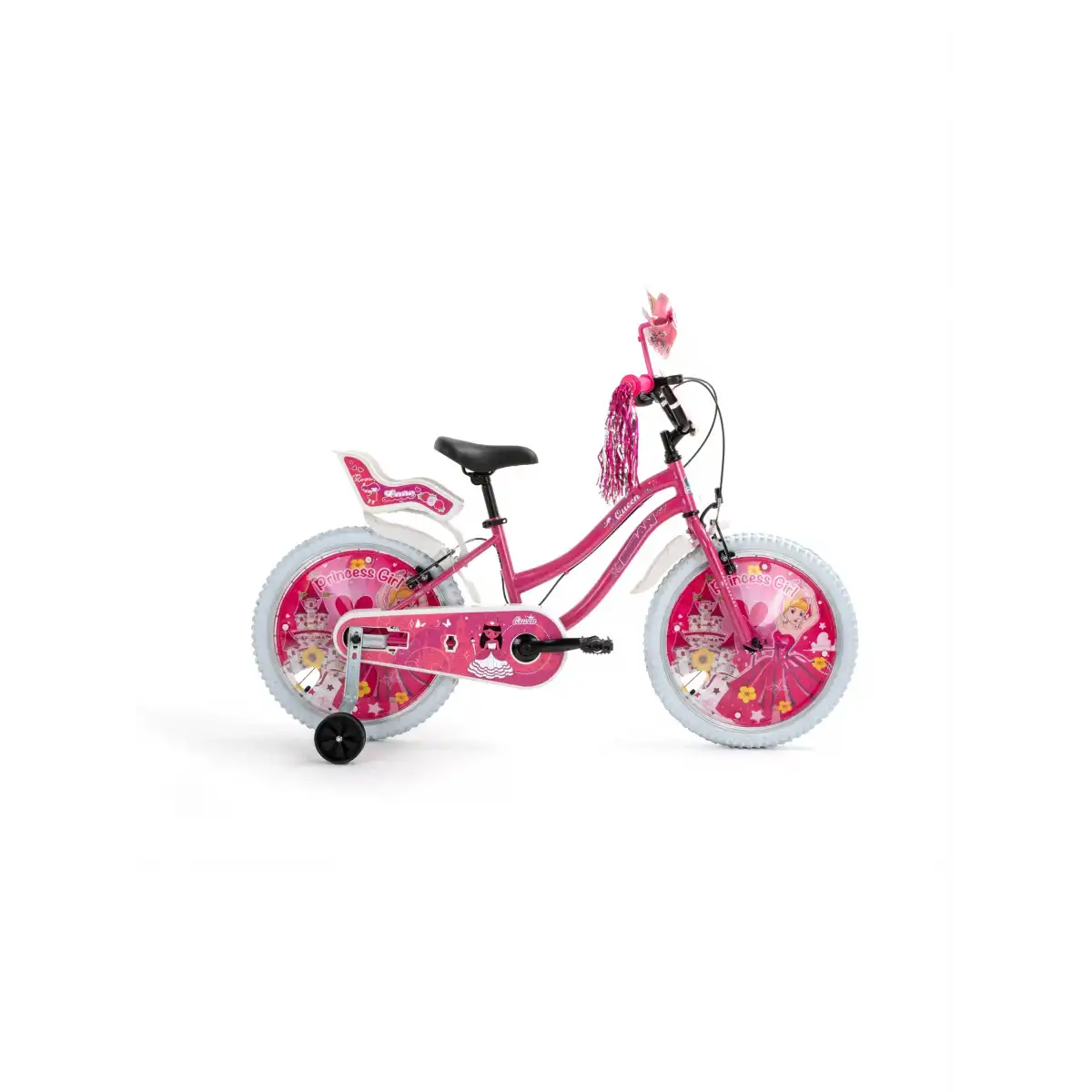 BİSAN QUEEN KIZ ÇOCUK BİSİKLETİ 30CM V 20 JANT METALİK PEMBE PEMBE