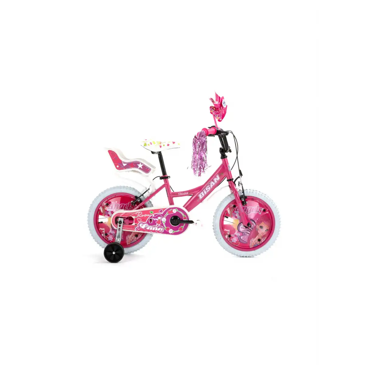 BİSAN ROSE KIZ ÇOCUK BİSİKLETİ 26CM V 16 JANT METALİK PEMBE PEMBE