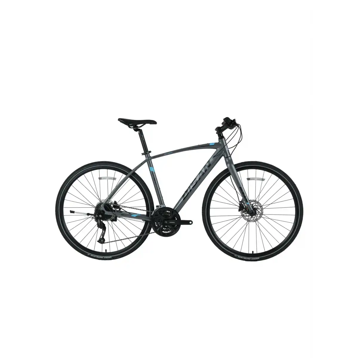 BİSAN TRX 8600 ALTUS ERKEK ŞEHİR BİSİKLETİ 50CM HD 28 JANT 27 VİTES METALİK GRİ MAVİ