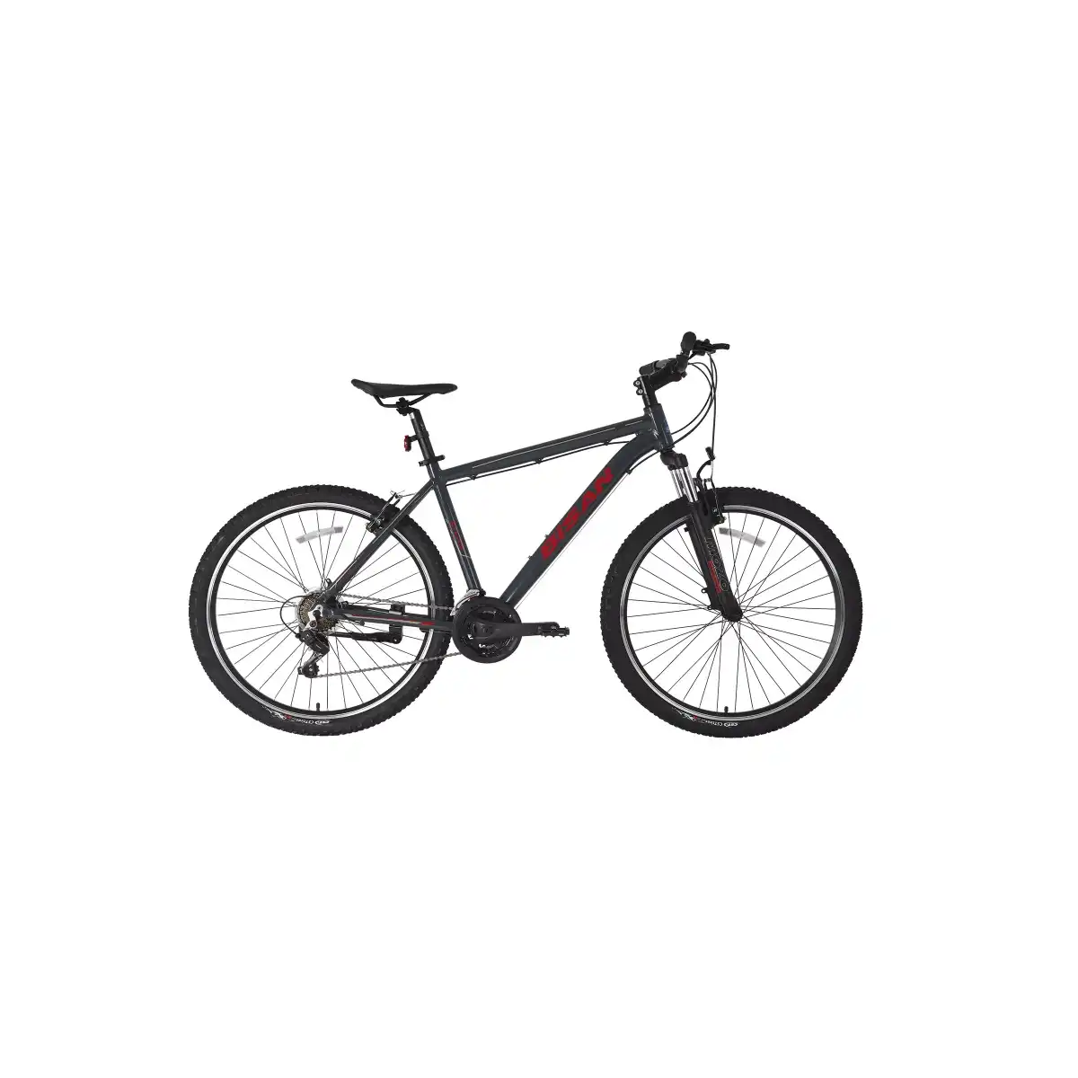 BİSAN ATLAS ERKEK DAĞ BİSİKLETİ 43CM V 26 JANT 21 VİTES PARLAK GRİ KIRMIZI