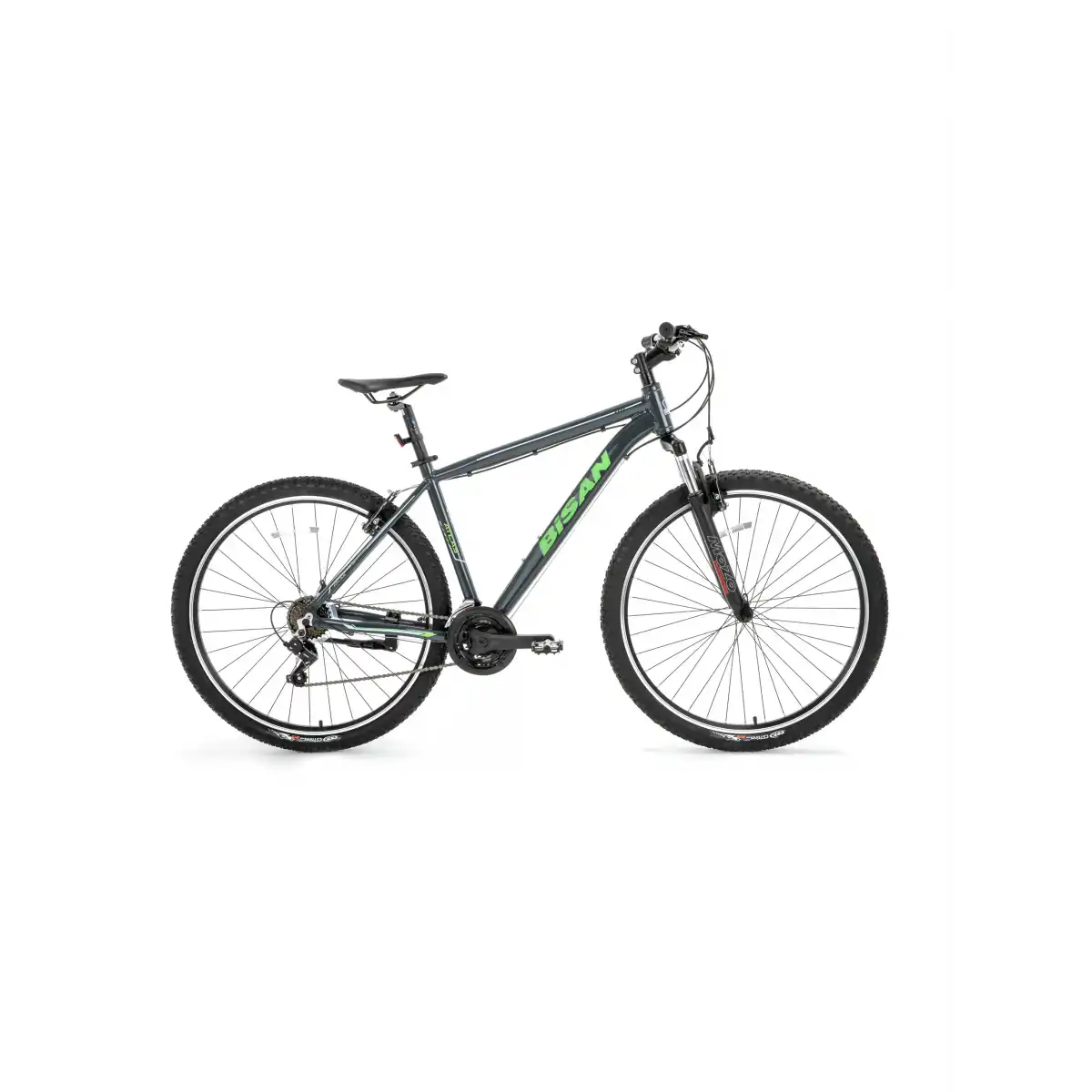 BİSAN ATLAS ERKEK DAĞ BİSİKLETİ 43CM V 26 JANT 21 VİTES PARLAK GRİ YEŞİL