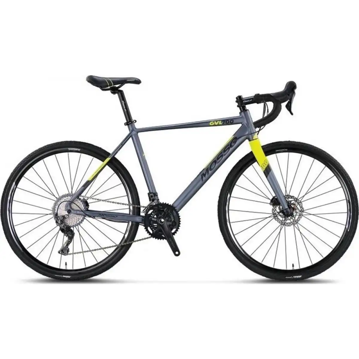 MOSSO GVL700-GRX400 ERKEK YARIŞ BİSİKLETİ 580H HD 28 JANT 20 VİTES ANTRASIT-LIME