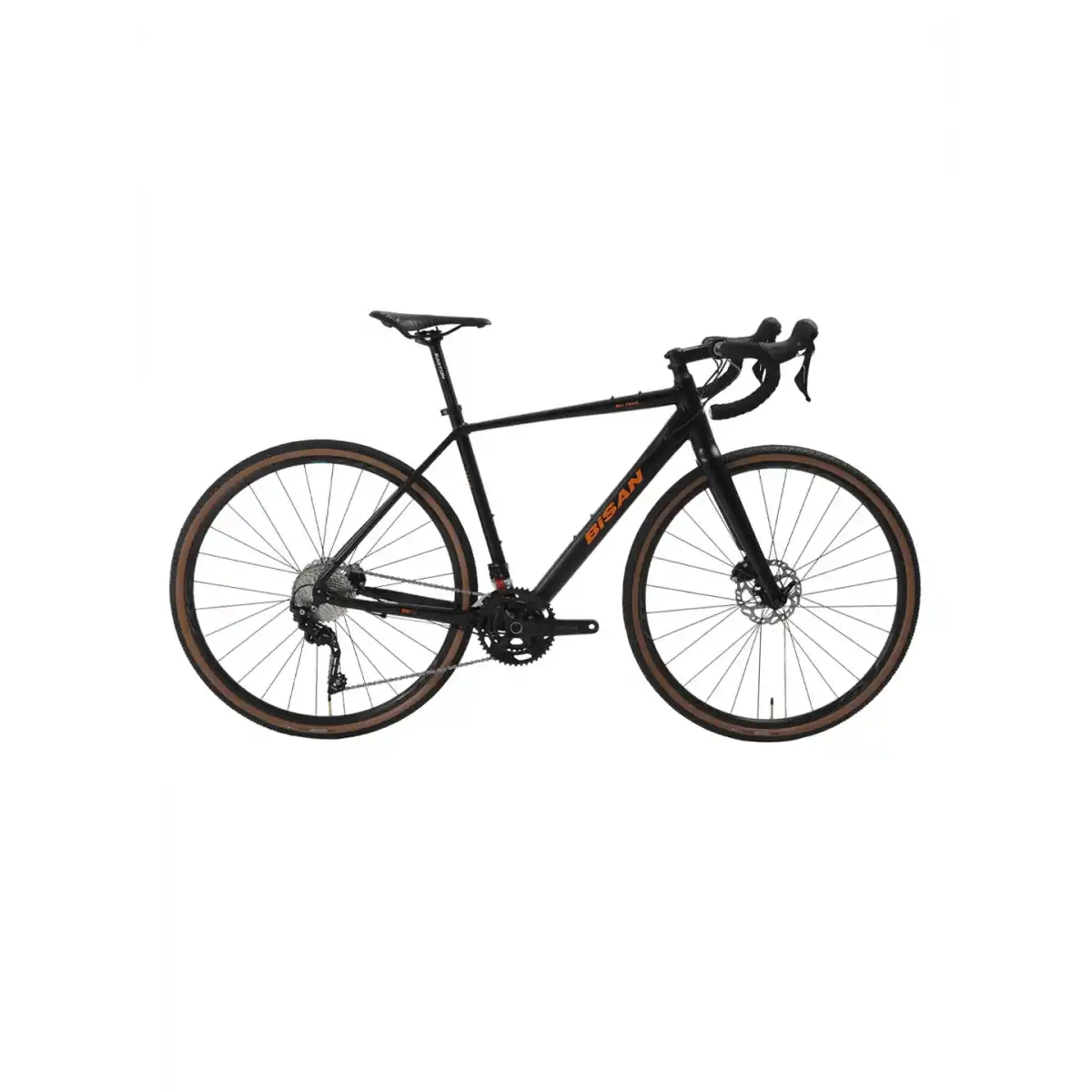 BİSAN ALL TRAIL GRX600 ERKEK YARIŞ BİSİKLETİ 520H HD 28 JANT 22 VİTES MAT SİYAH TURUNCU