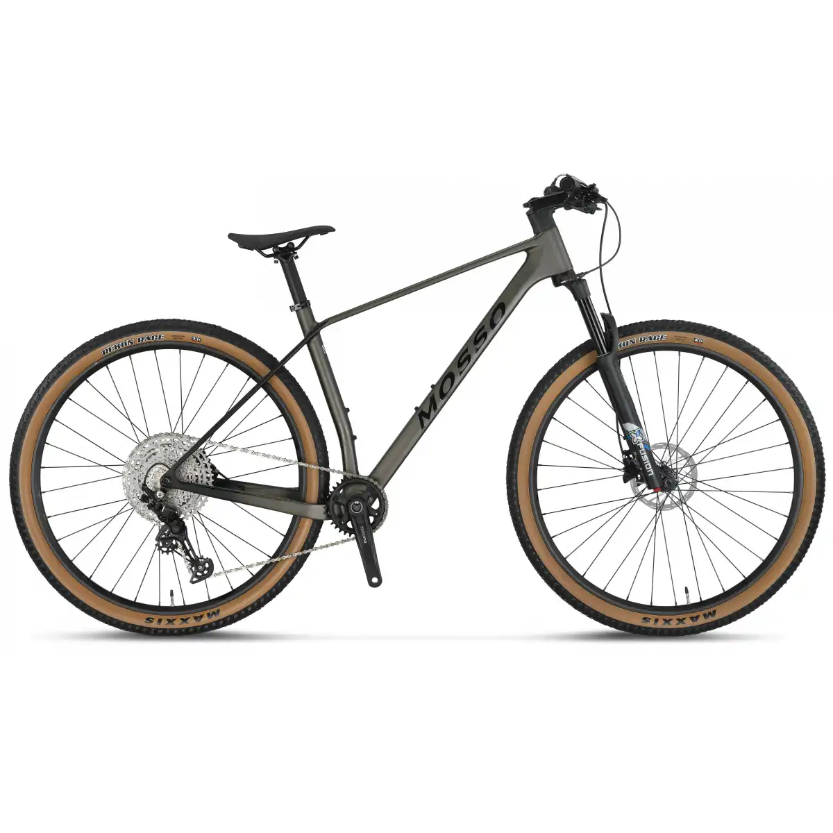MOSSO LANTOP 612 PLUS HD ERKEK DAĞ BİSİKLETİ KARBON 430H  29 JANT 12 VİTES MAT SİYAH GRİ