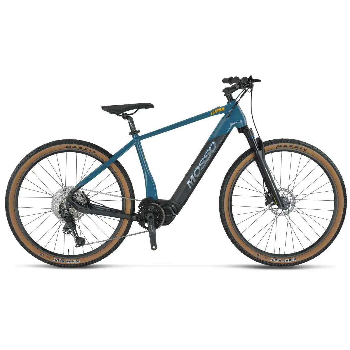 MOSSO E-LUPRA ELEKTRİKLİ ERKEK DAĞ BİSİKLET 480H HD 28 JANT 11 VİTES BLUE BLACK