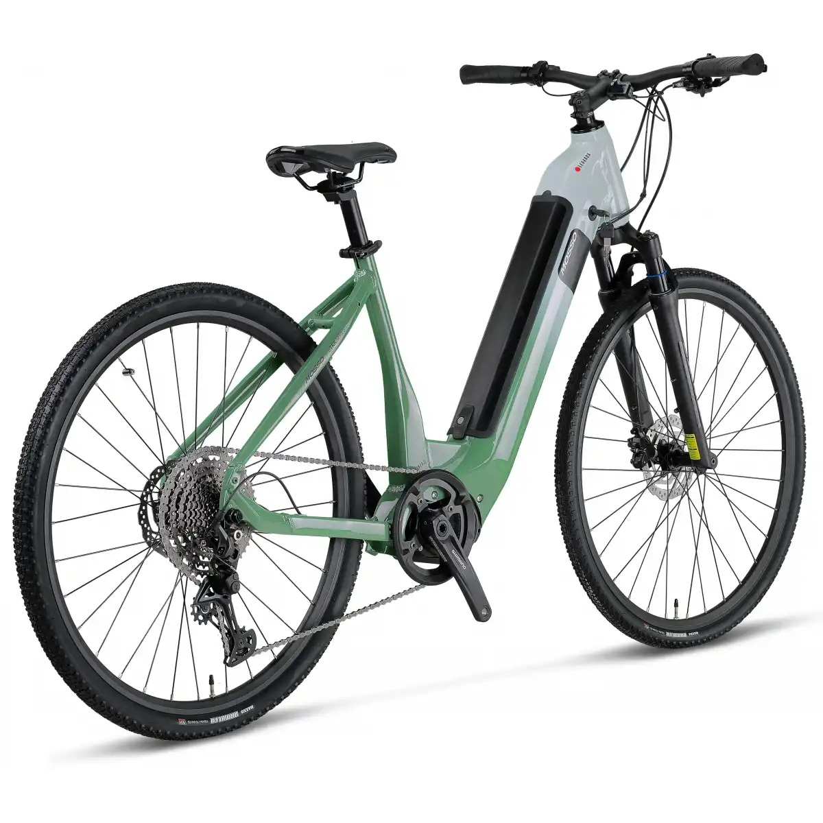 MOSSO E-LEGARDA ELEKTRİKLİ KADIN ŞEHİR BİSİKLET 450H HYD 28 JANT 10 VİTES GREEN L.GREEN