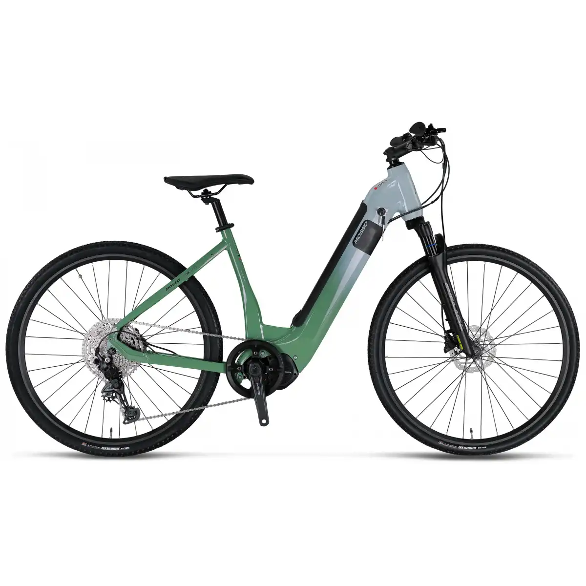 MOSSO E-LEGARDA ELEKTRİKLİ KADIN ŞEHİR BİSİKLET 450H HYD 28 JANT 10 VİTES GREEN L.GREEN