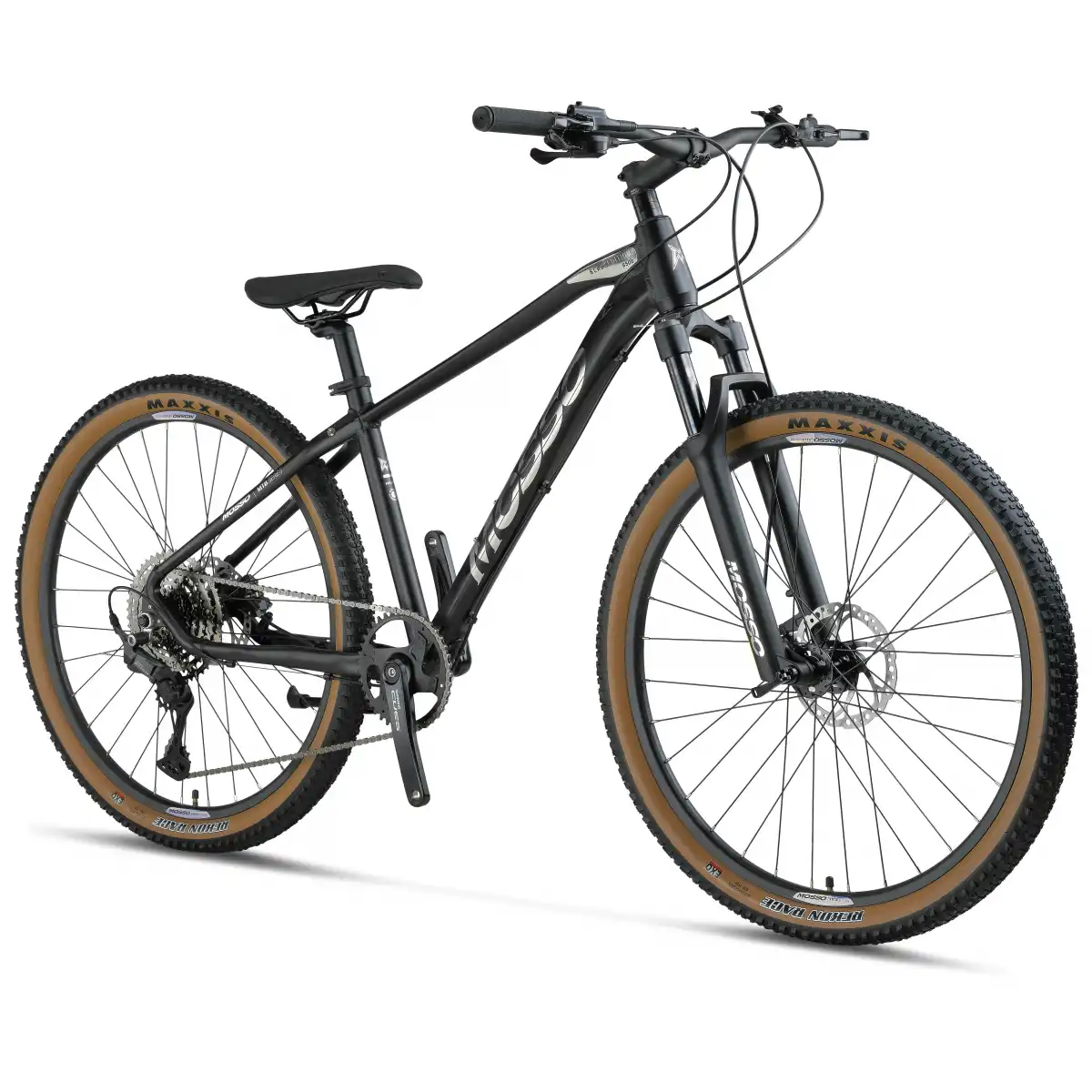 MOSSO BLACK EDITION-27 CUES ERKEK DAĞ BİSİKLETİ 457H HD 27.5 JANT 10 VİTES MAT SİYAH CHROME