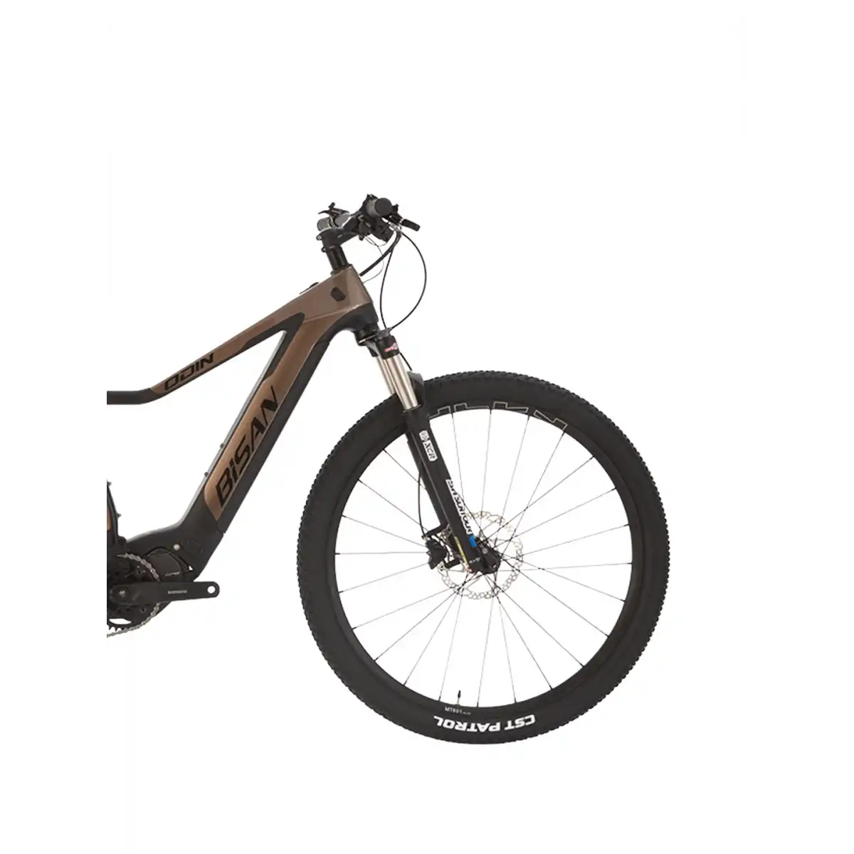 BİSAN ODIN DEORE ELEKTRİKLİ ERKEK DAĞ BİSİKLETİ 43CM HD 29 JANT 12 VİTES KAHVERENGİ TURUNCU SARI