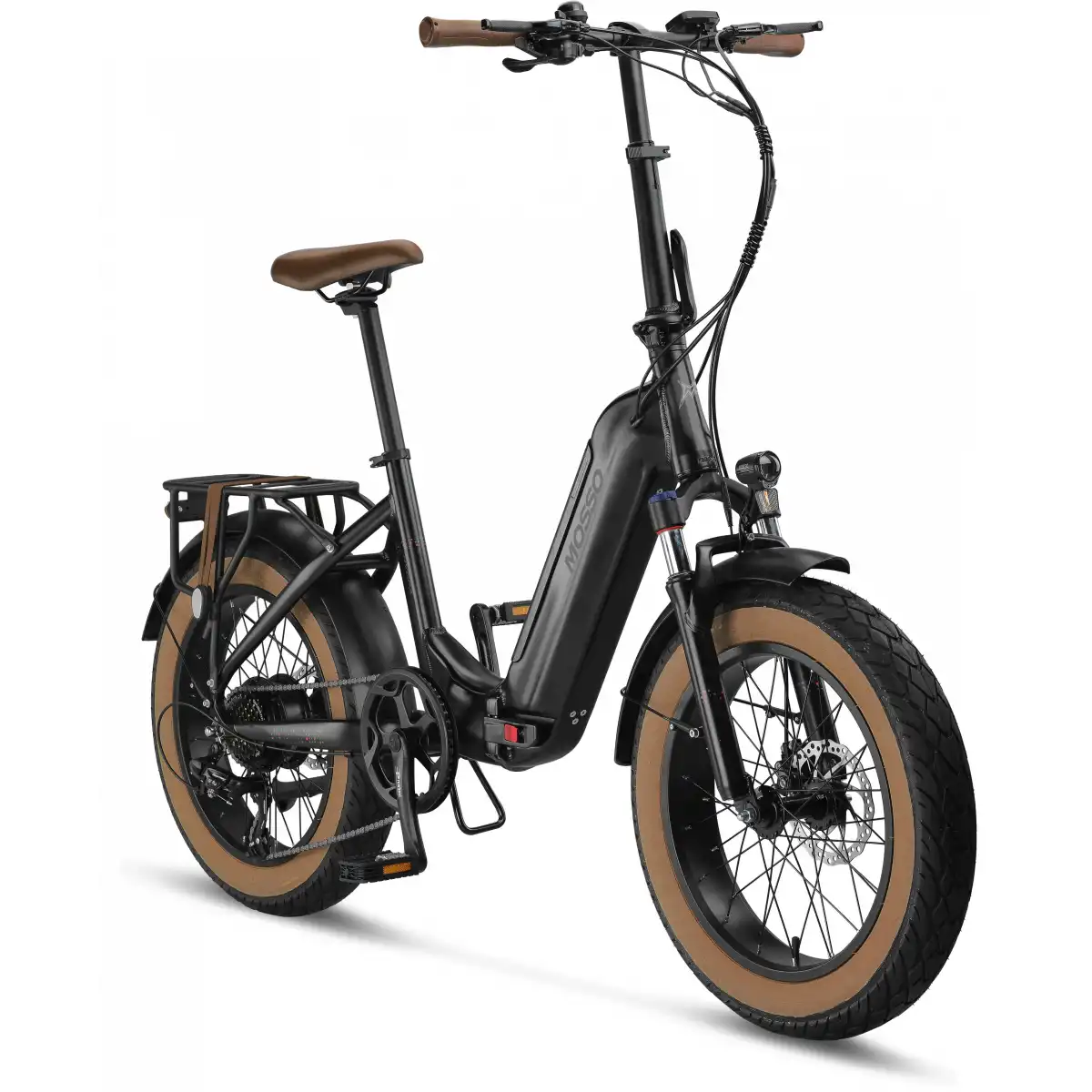 MOSSO HYDRA ELEKTRİKLİ KATLANIR BİSİKLET 420H HD 20 JANT 7 VİTES MAT SİYAH