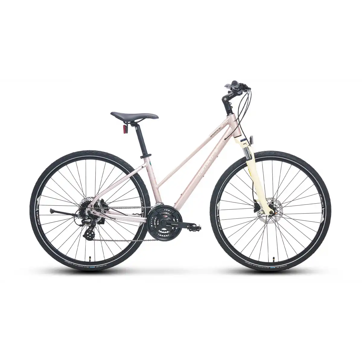 CARRARO SPORTIVE 226 KADIN ŞEHİR BİSİKLETİ 457H HD 28 JANT 24 VİTES MAT METALİK PEMBE BEJ MOR