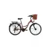 BİSAN SANDY SEPETLİ KADIN ŞEHİR BİSİKLETİ 43CM V 26 JANT 21 VİTES BORDO BEYAZ