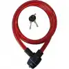 ZOLİ BİSİKLET KİLİT HALAT 15X1000 84118 ANAHTARLI KIRMIZI KLT-105-2