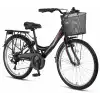ÜMİT 2408 SAFIRO SEPETLİ BAYAN ŞEHİR BİSİKLETİ V 24 JANT 21 VİTES SİYAH