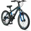 MOSSO WILDFIRE M-20-V ERKEK ÇOCUK BİSİKLETİ  280H 20 JANT SİYAH MAVİ