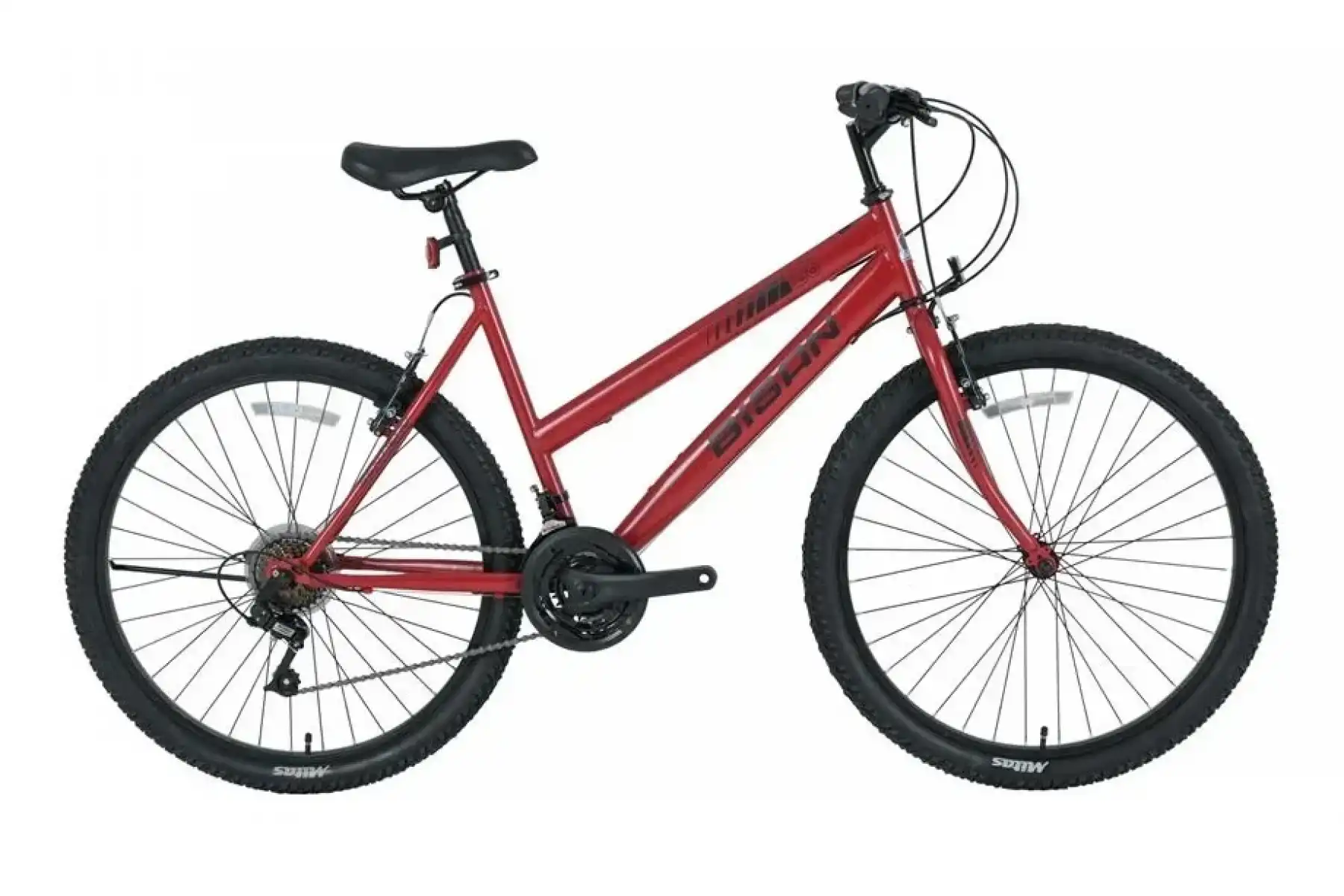 BİSAN SENTIERO KADIN DAĞ BİSİKLETİ 46CM V 26 JANT 21 VİTES METALİK KIRMIZI SİYAH