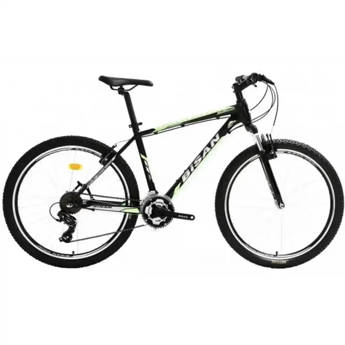 BİSAN MTX 7050 ERKEK DAĞ BİSİKLETİ 48CM V 27.5 JANT 21 VİTES MAT SİYAH SARI