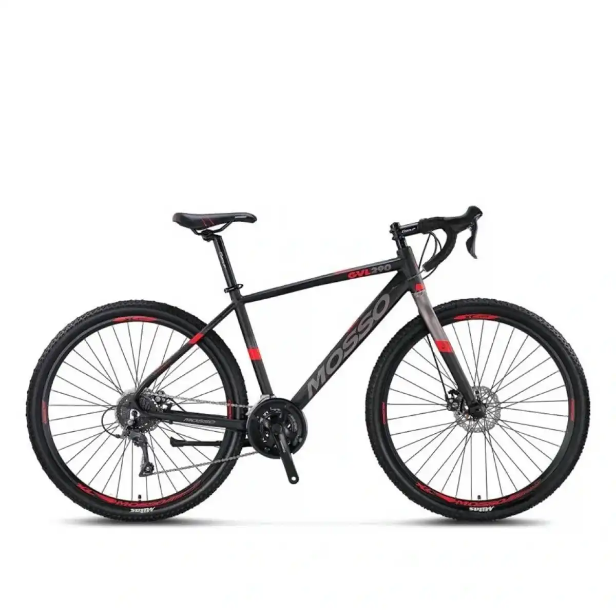 MOSSO GVL290 CLARIS ERKEK YARIŞ BİSİKLETİ 430H MD 29 JANT 16 VİTES SİYAH KIRMIZI