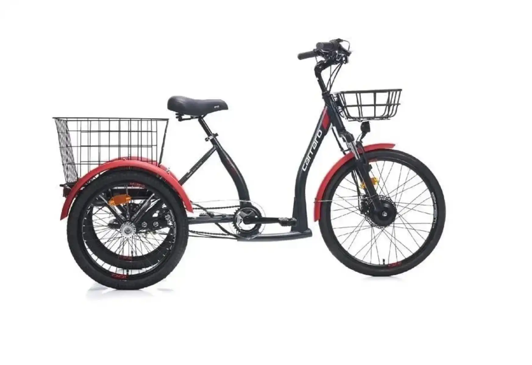 CARRARO E-LINE ePACK 2.1 UNISEX BİSİKLET 410H HD 24 JANT NEX.3 VİTES MAT SİYAH KIRMIZI GRİ