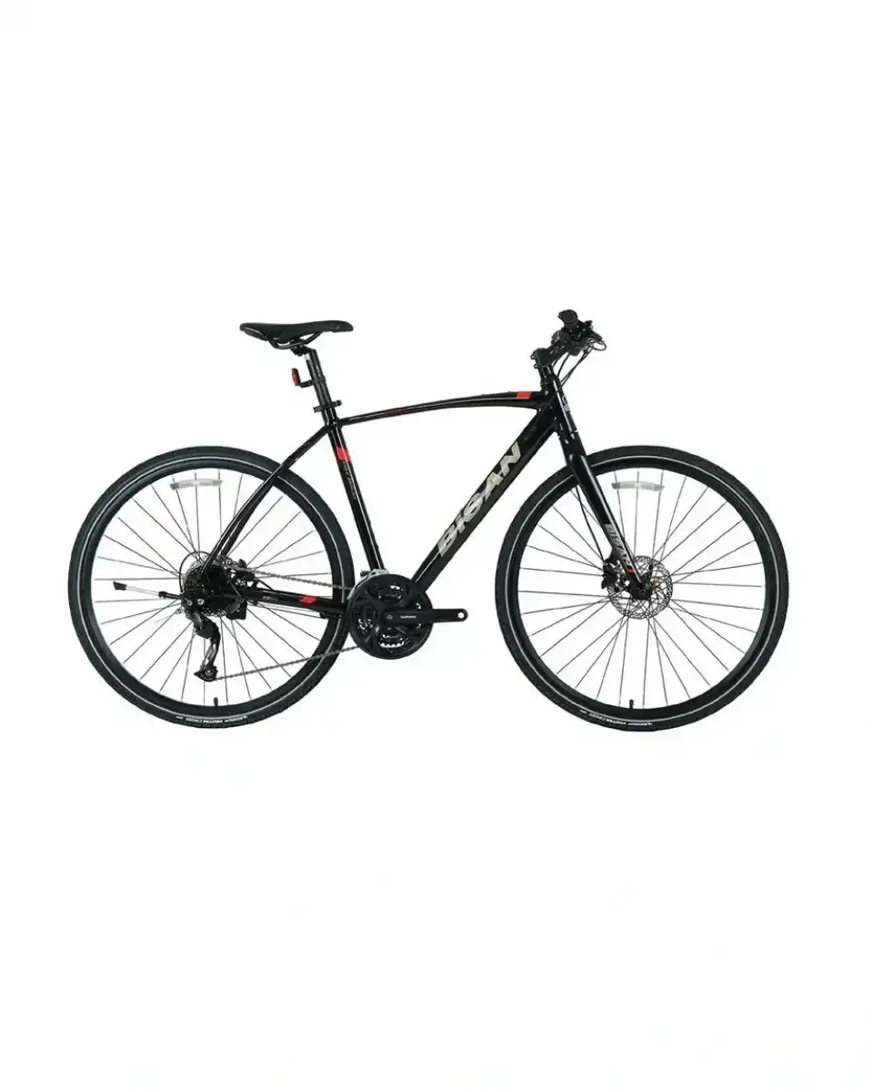 BİSAN TRX 8600 ALTUS ERKEK ŞEHİR BİSİKLETİ 48CM HD 28 JANT 27 VİTES PARLAK SİYAH KIRMIZI