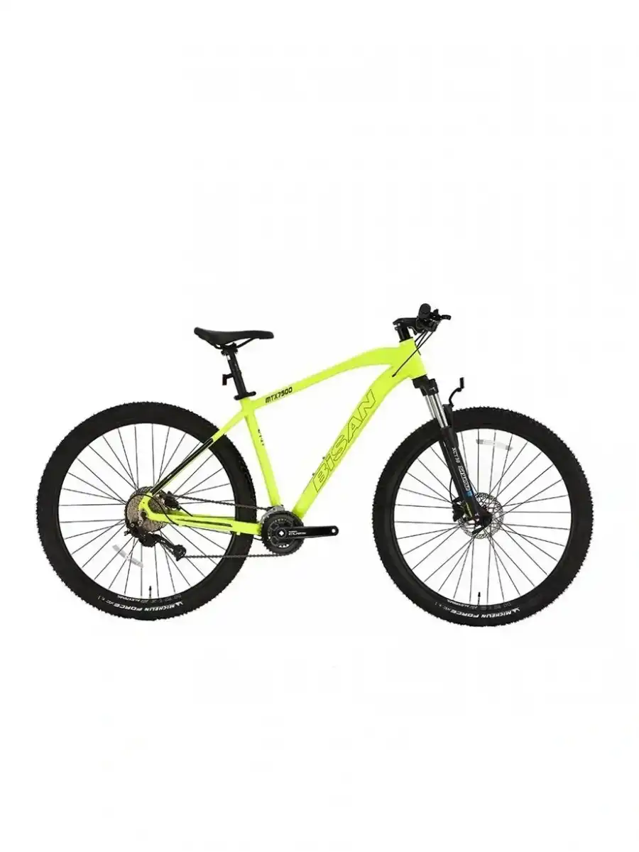 BİSAN MTX 7500 CUES ERKEK DAĞ BİSİKLETİ 48CM HD 27.5 JANT 20 VİTES NEON SARI BEYAZ SİYAH