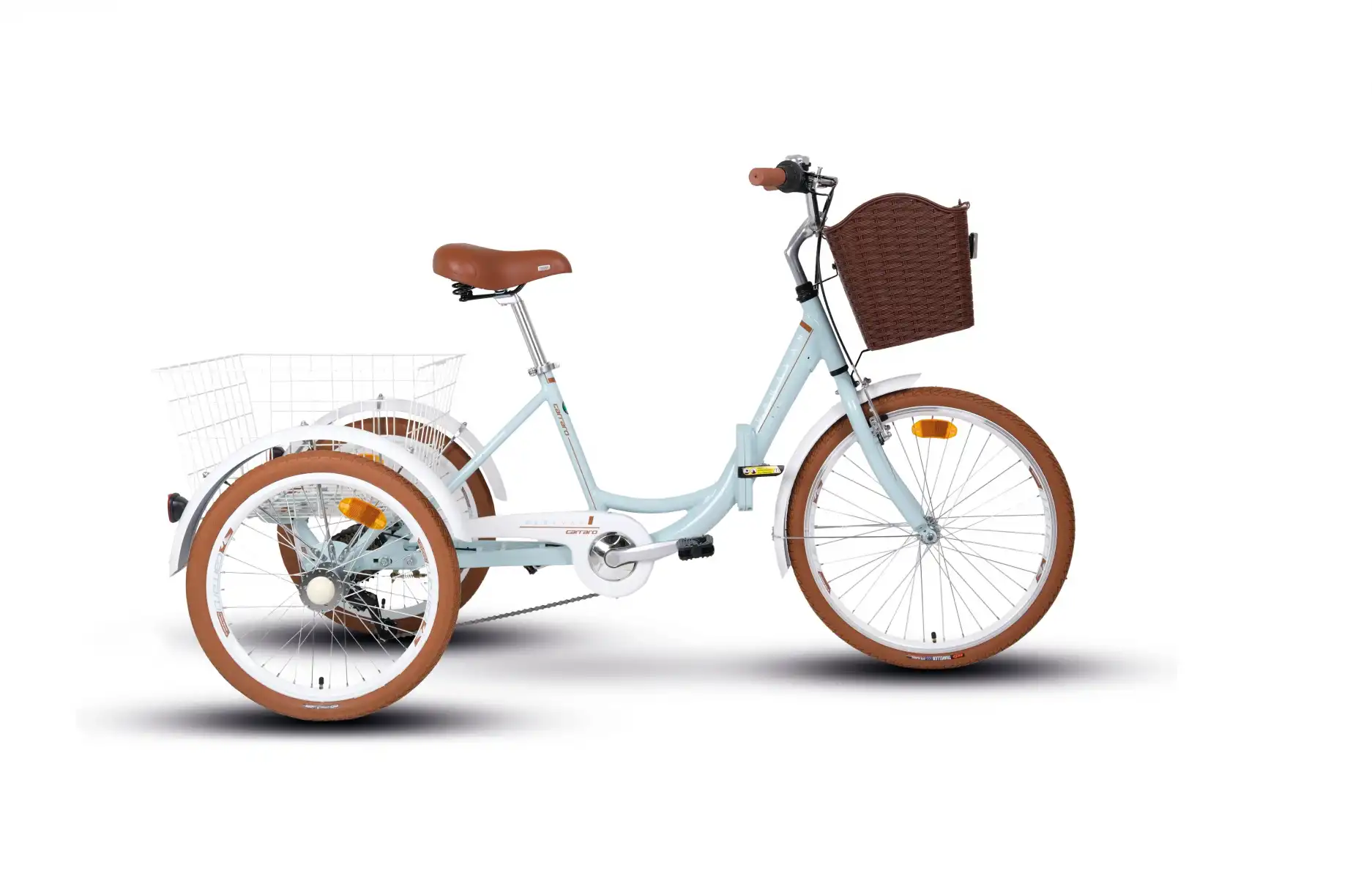 CARRARO CARAVAN KARGO KATLANIR ŞEHİR BİSİKLETİ 410H V 24 JANT 6 VİTES TURKUAZ BEYAZ KAHVE