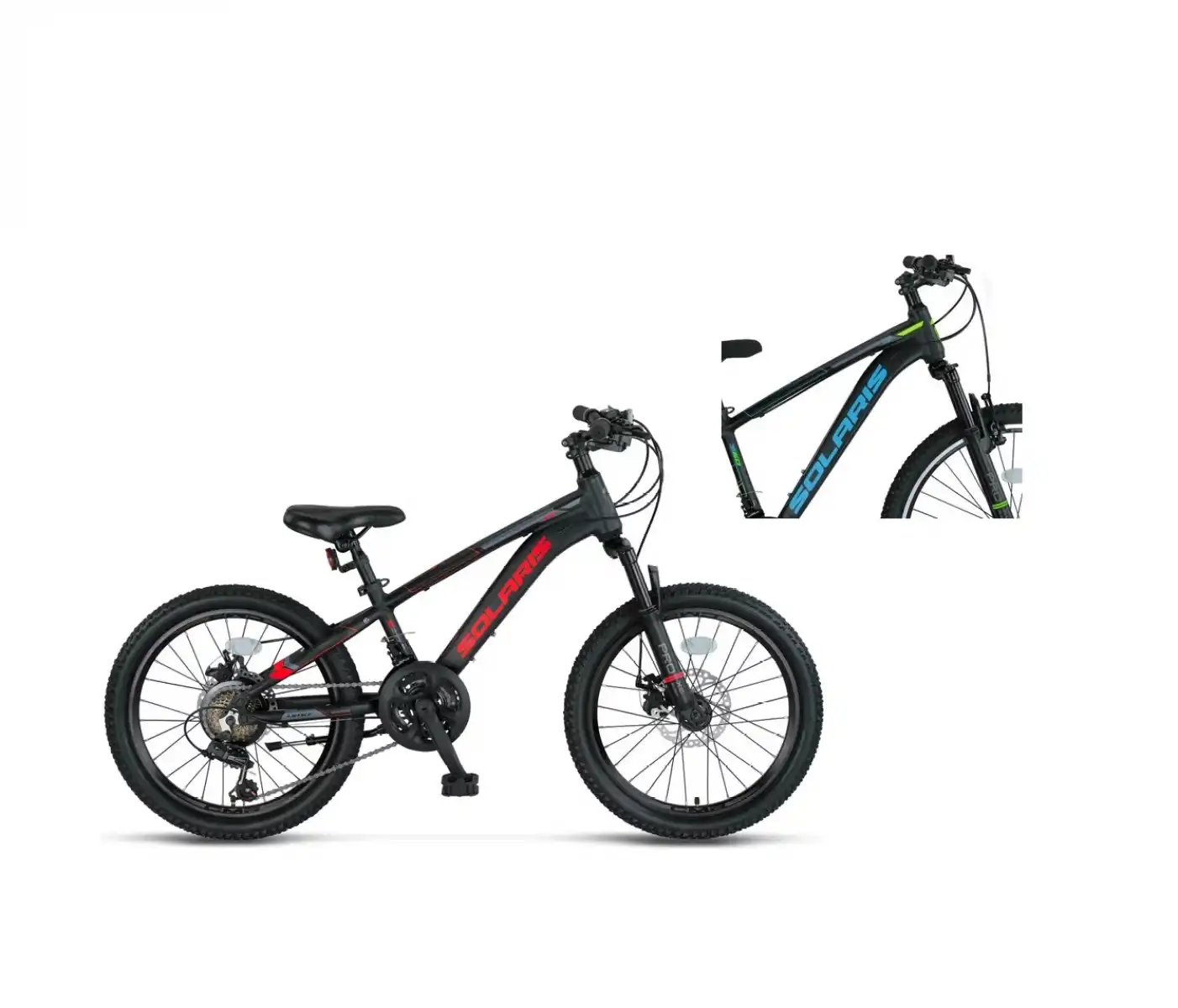 ÜMİT 2051 SOLARIS ERKEK ÇOCUK BİSİKLETİ 254H MD 20 JANT 21 VİTES BLACK BLUE