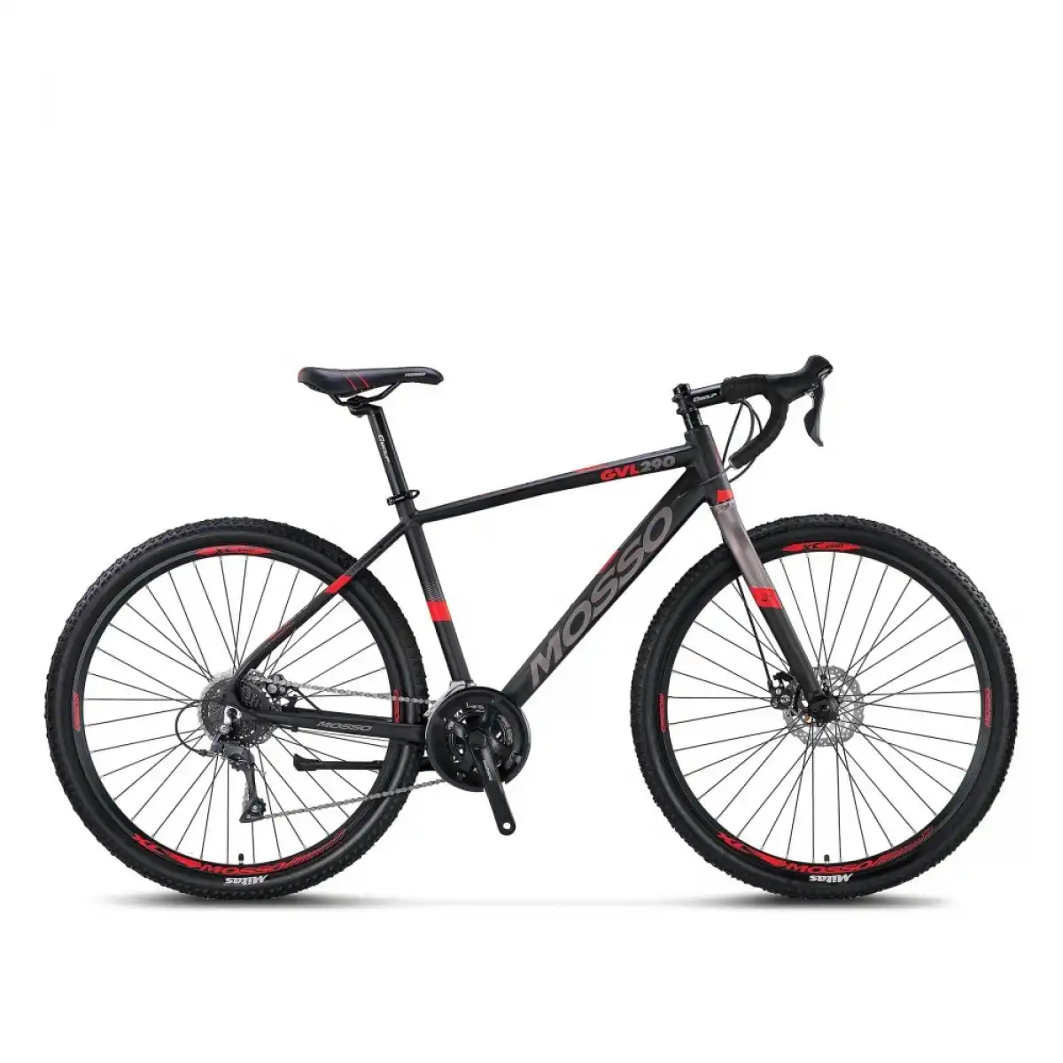 MOSSO GVL290 CLARIS ERKEK YARIŞ BİSİKLETİ 482H MD 29 JANT 16 VİTES SİYAH KIRMIZI