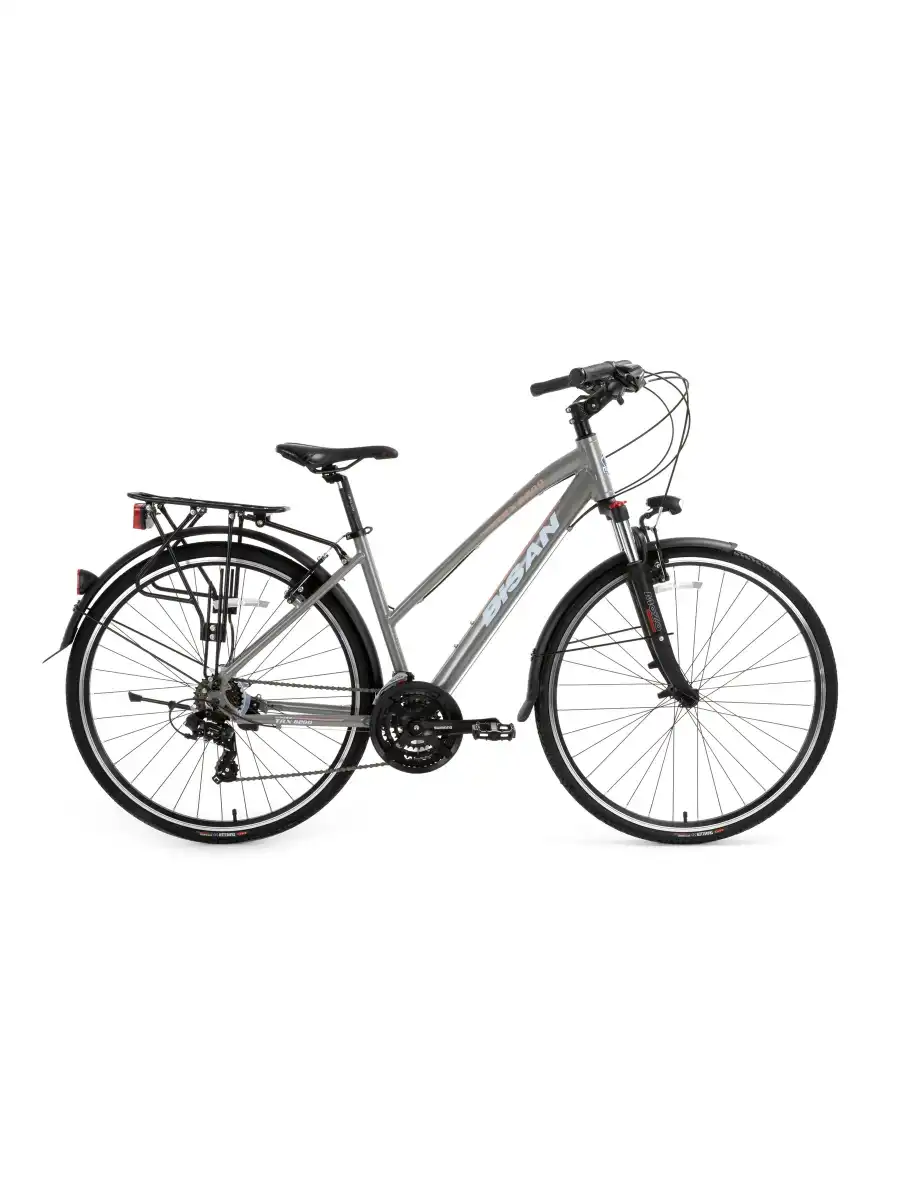 BİSAN TRX 8200 CITY KADIN ŞEHİR BİSİKLETİ 45CM V 28 JANT 21 VİTES AÇIK METALİK GRİ PEMBE BEYAZ