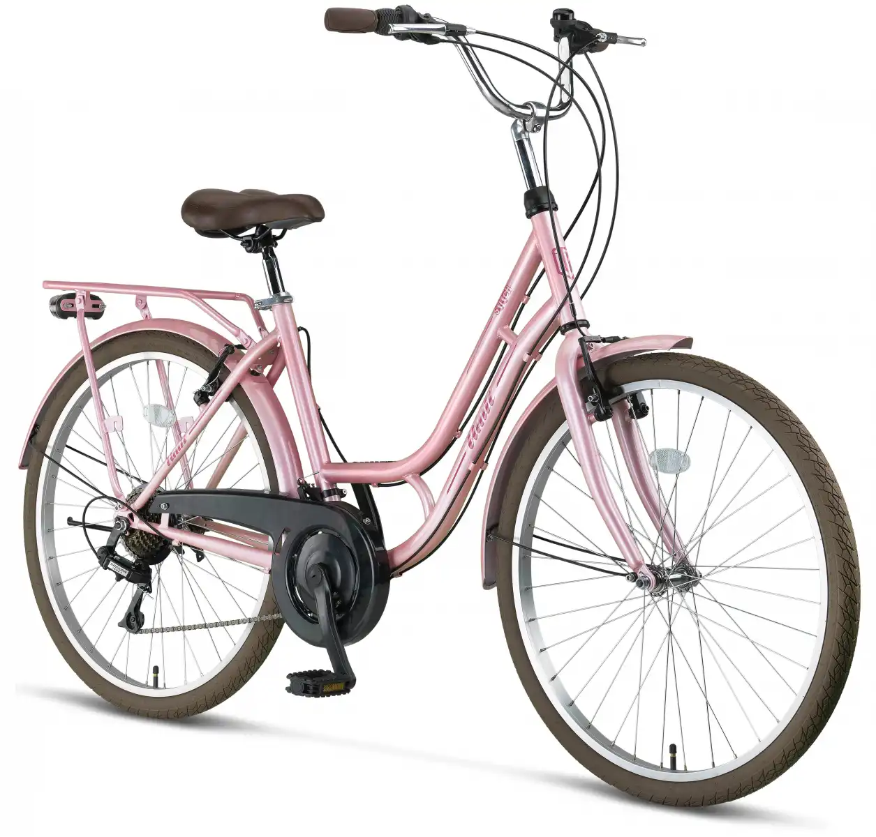 ÜMİT 2441 STITCH L-ATB-V-KADIN ŞEHİR BİSİKLETİ 24 JANT 21 VİTES PEMBE