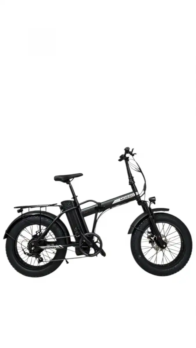 MOSSO VALTHERA-RR ELEKTRİKLİ KATLANIR BİSİKLET 420H MD 20 JANT 7 VİTES MAT SİYAH GÜMÜŞ