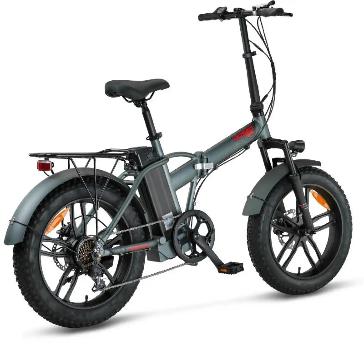 MOSSO IGNERA-RR ELEKTRİKLİ KATLANIR BİSİKLET 420H HD 20 JANT 7 VİTES MAT ANTRASİT KIRMIZI