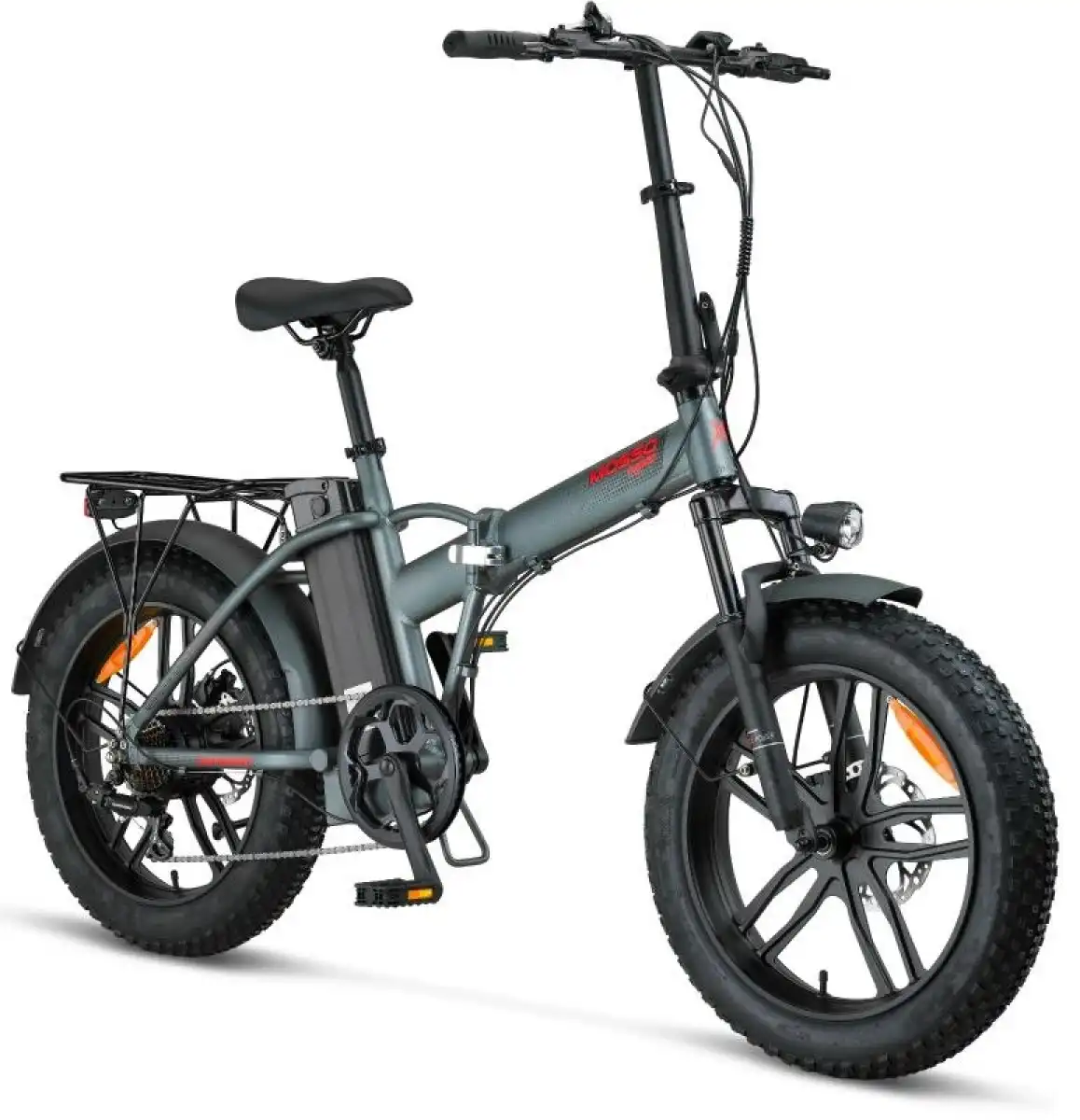 MOSSO IGNERA-RR ELEKTRİKLİ KATLANIR BİSİKLET 420H HD 20 JANT 7 VİTES MAT ANTRASİT KIRMIZI