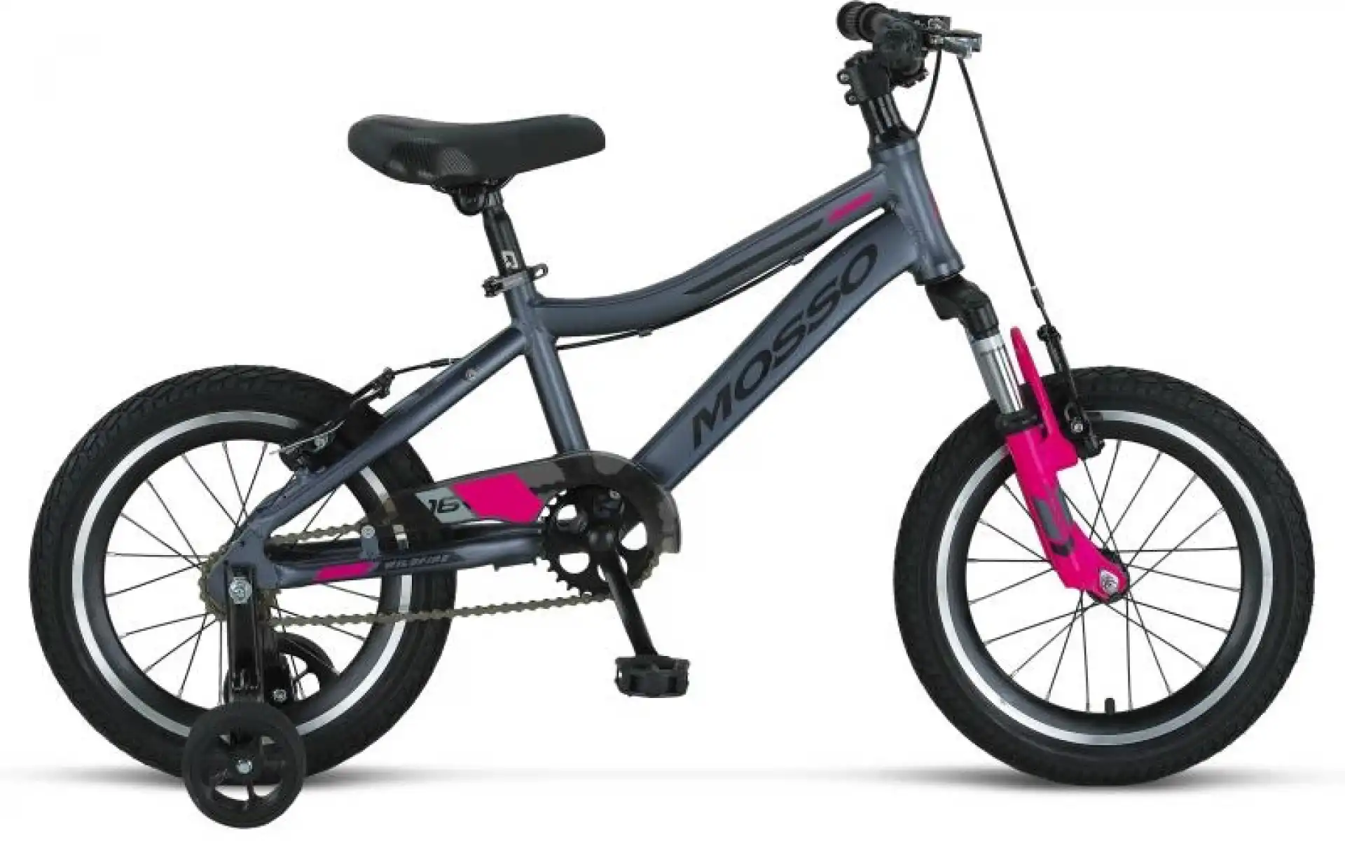 MOSSO WILDFIRE L-16-V KIZ ÇOCUK BİSİKLETİ  255H V 16 JANT ANTRASİT PEMBE